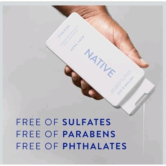 Native Body Wash Contains Naturally Derived Ingredients Unisex Cotton & Lily s2 - Picture 3 of 5